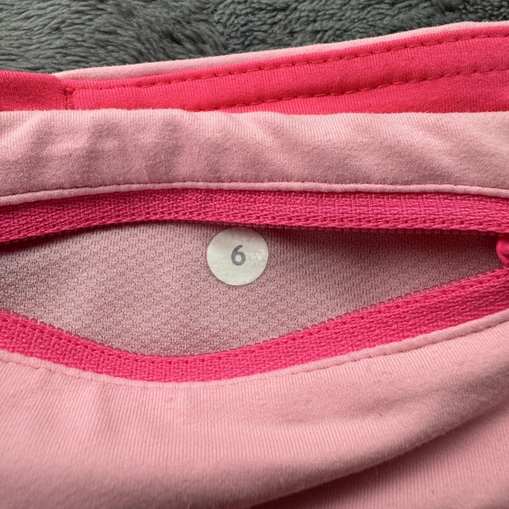 Lululemon Run Speed‎ Shorts Womens 6 Pink Floral Print Run Gym Athletic Pocket - Picture 4 of 10